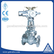 Casting steel flange type gate valve with electric actuator